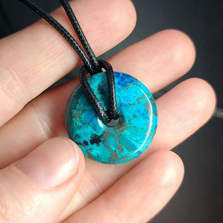 кулон из конголезской хризоколлы